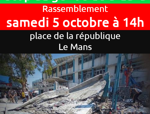 Stop au génocide à Gaza – 14h, République (AFPS, FSU)