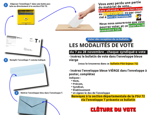 Vote interne 2024 FSU-SNUipp – Mode d’emploi