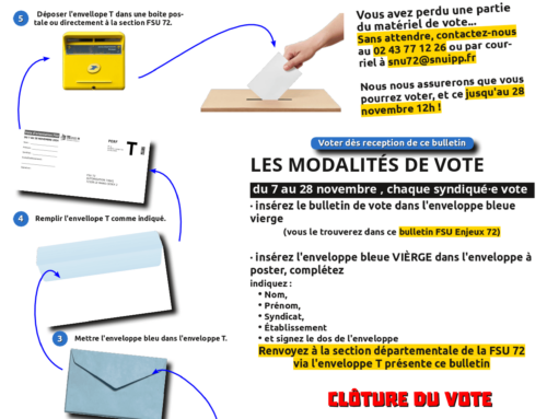 Vote interne FSU 2024 – Mode d’emploi