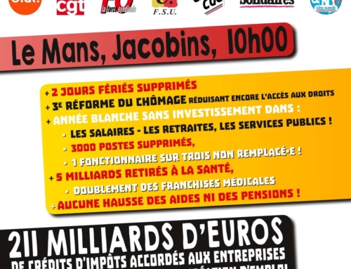 18 septembre 2025 – les sacrifices, ça suffit !