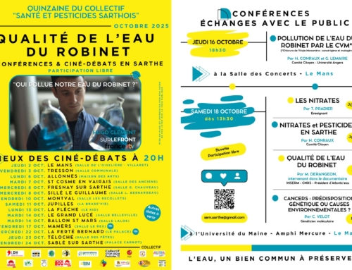 Quinzaine Santé et pesticides 2025 – Cinés-débats partout en Sarthe concernant la pollution de l’eau par des pesticides