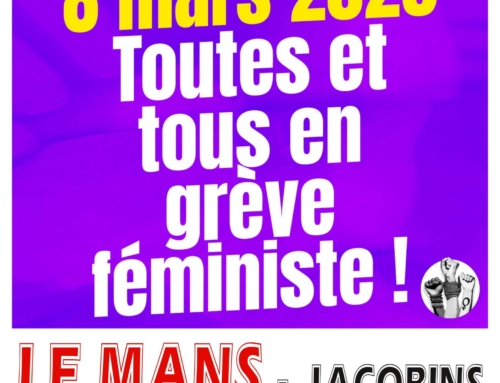 8 mars : grève féministe, brisons les chaines sexistes du capital !