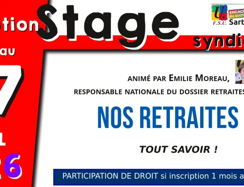 Stage de formation syndical – Nos retraites, tout savoir !