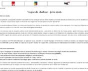 Courrier au préfet - Vague de chaleur